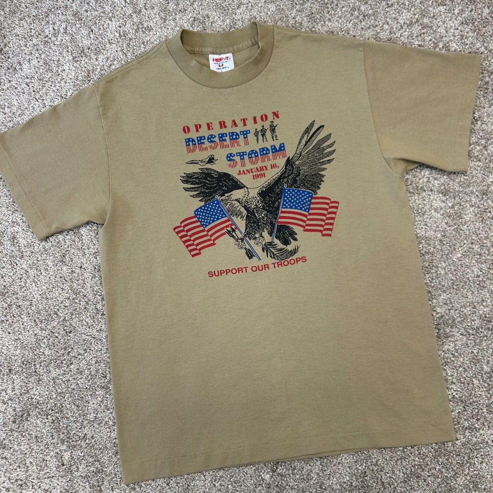 Vintage Operation Desert Storm Support Our Troops Tshirt Large USA Made 1991